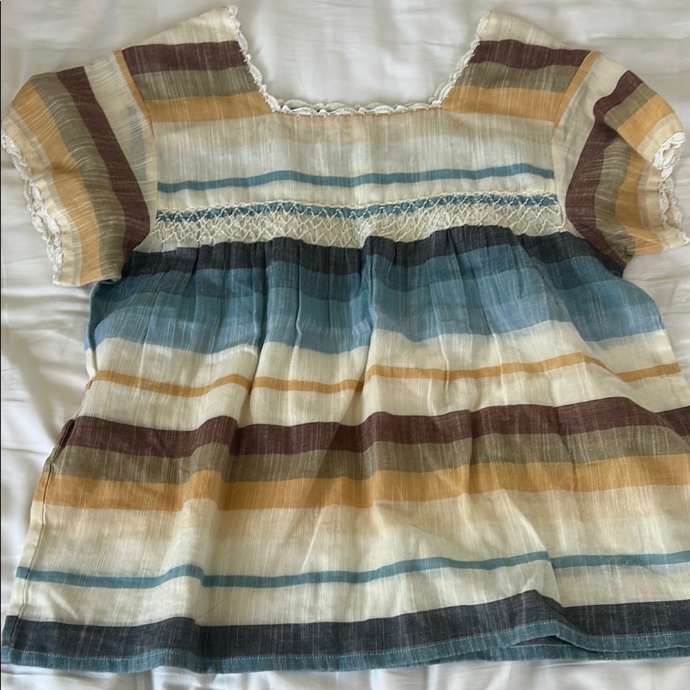 Roller Rabbit Striped Boho Blouse